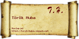 Török Huba névjegykártya